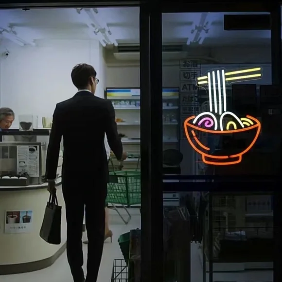 LED Neon Stylized Ramen Bowl Light